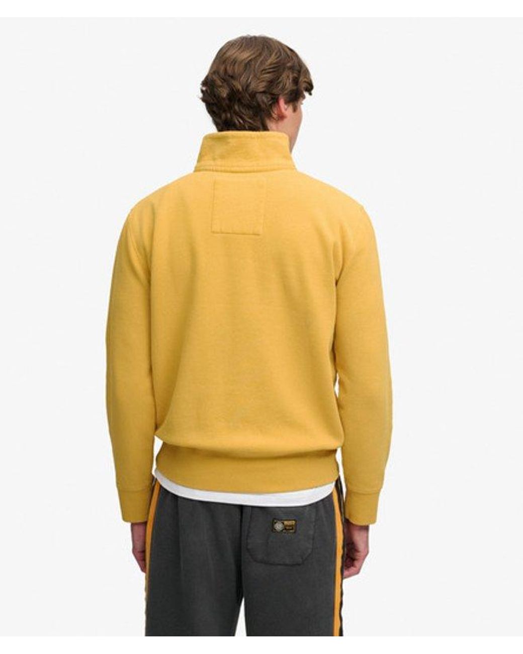 Superdry Yellow & Co Gothic Varsity Half Zip Sweatshirt for men