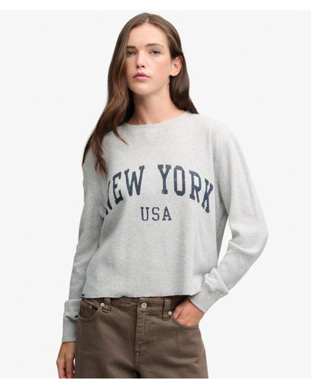 Superdry White & Co Athletic Essential Graphic Long Sleeve Top