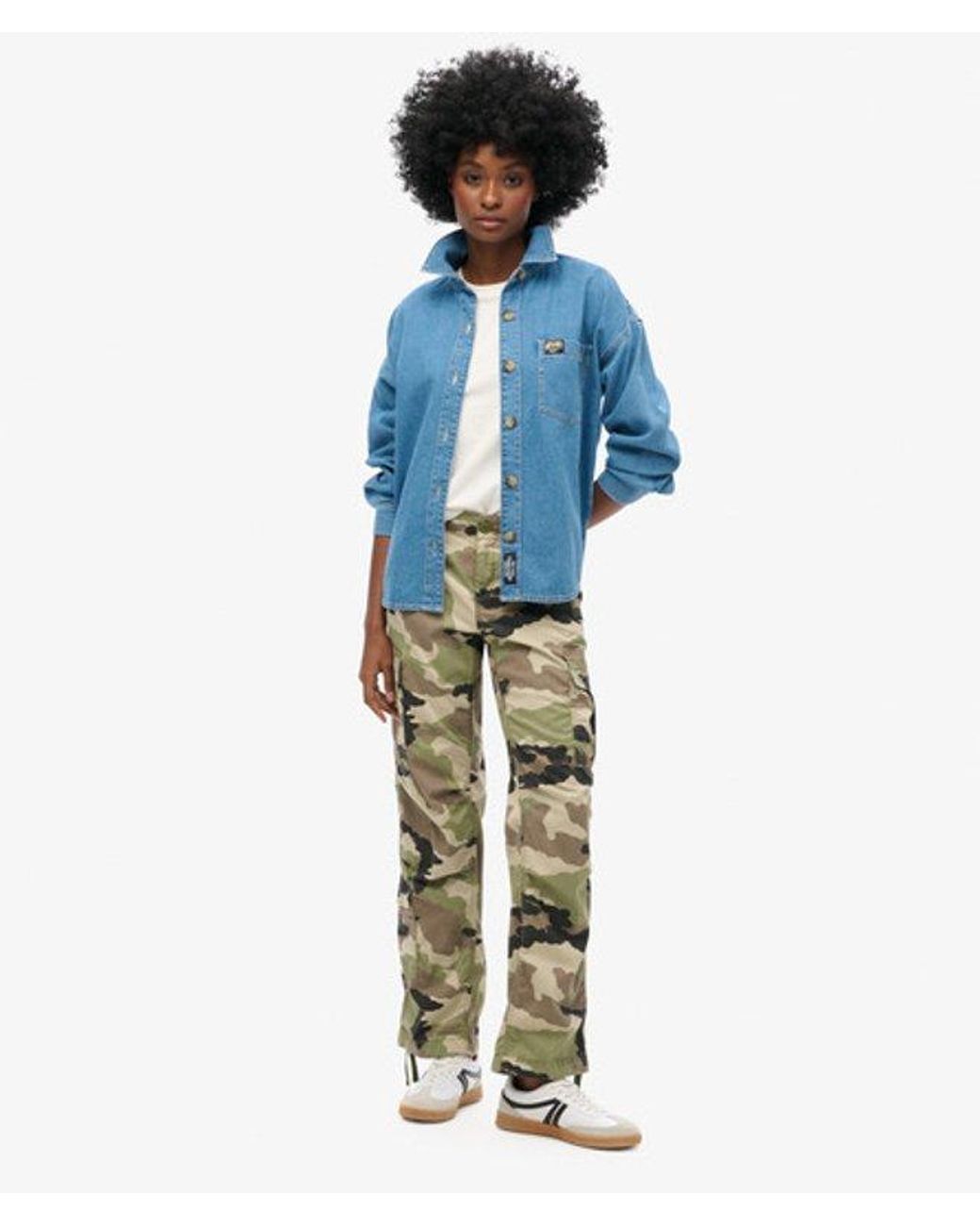 Superdry Blue & Co Low Rise Straight Cargo Pants