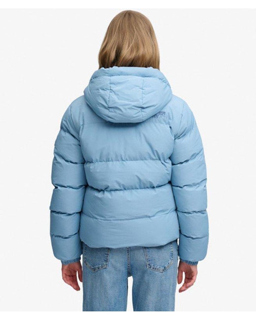 Superdry Blue & Co Hooded Sports Puffer Jacket