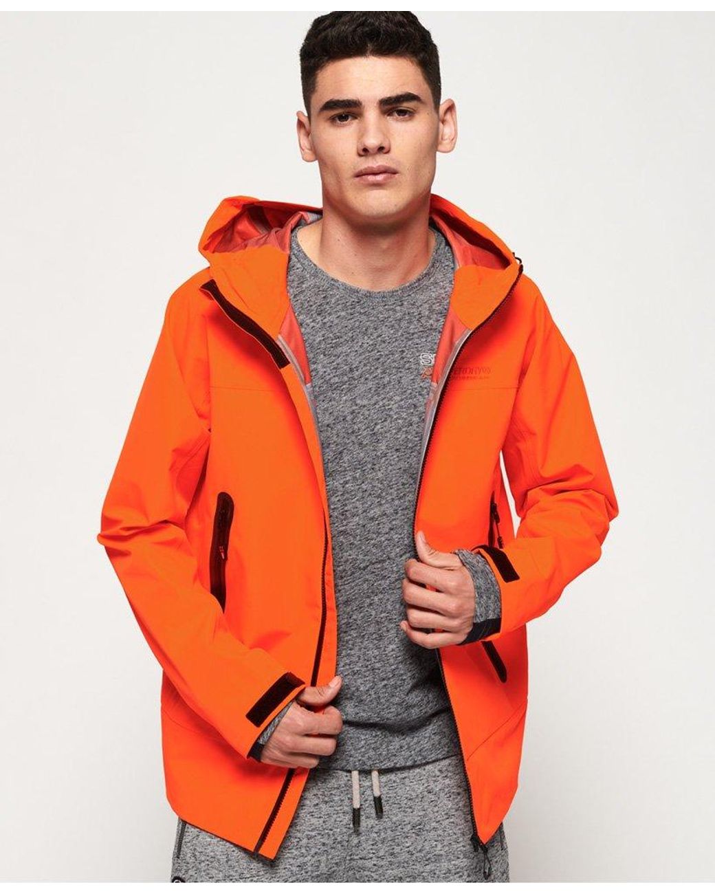 Superdry Hydrotech Waterproof Jacket in Orange for Men - Lyst