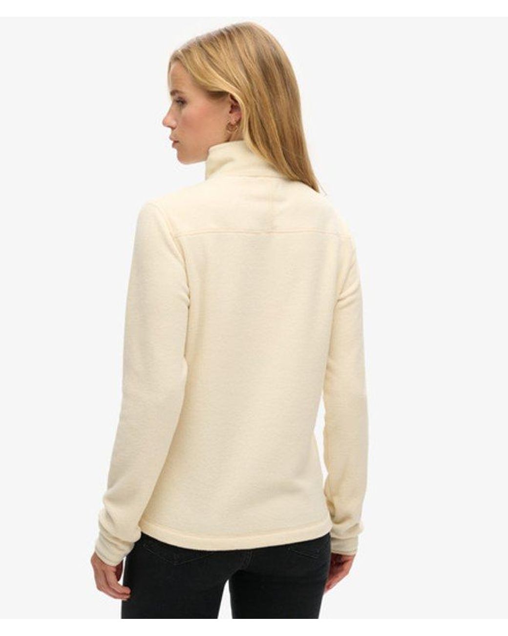 Superdry Natural & Co Classic Embroidered Logo Polar Fleece Half Zip Jumper