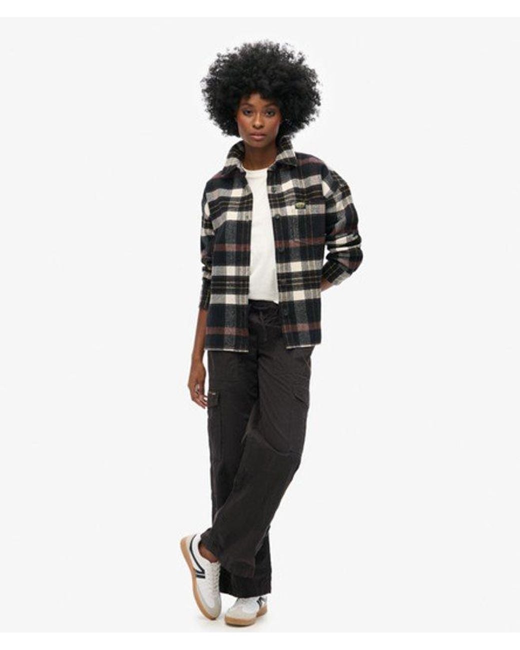 Superdry Black Low Rise Wide Leg Cargo Pants