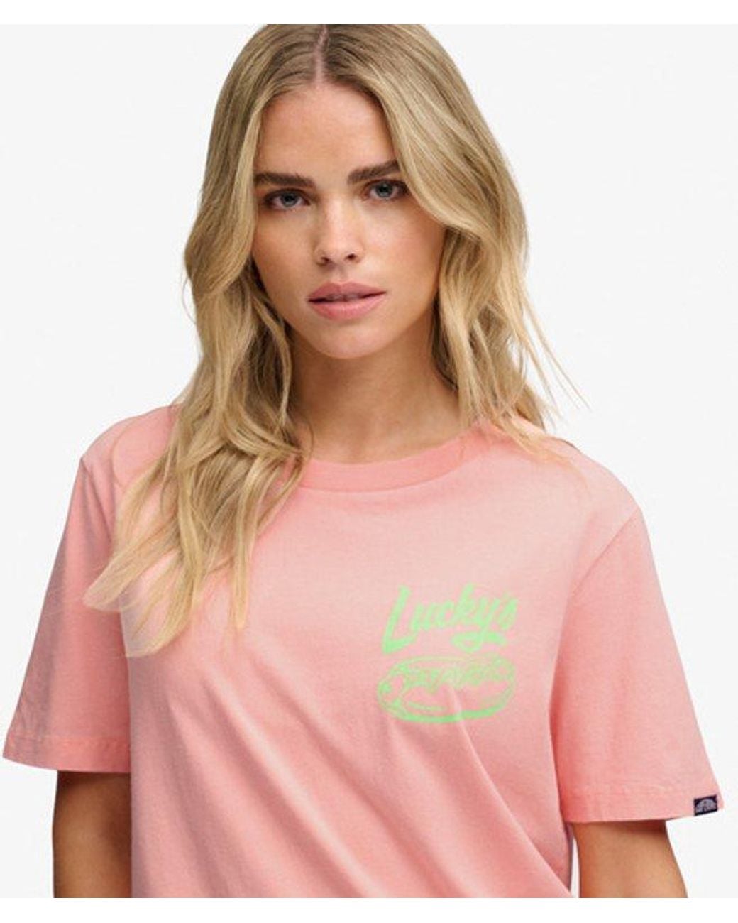 Superdry Pink & Co Roadside Trade Relaxed T-shirt