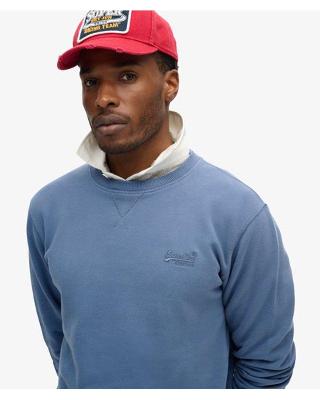 Superdry Blue & Co Essential Logo Crew Sweatshirt for men