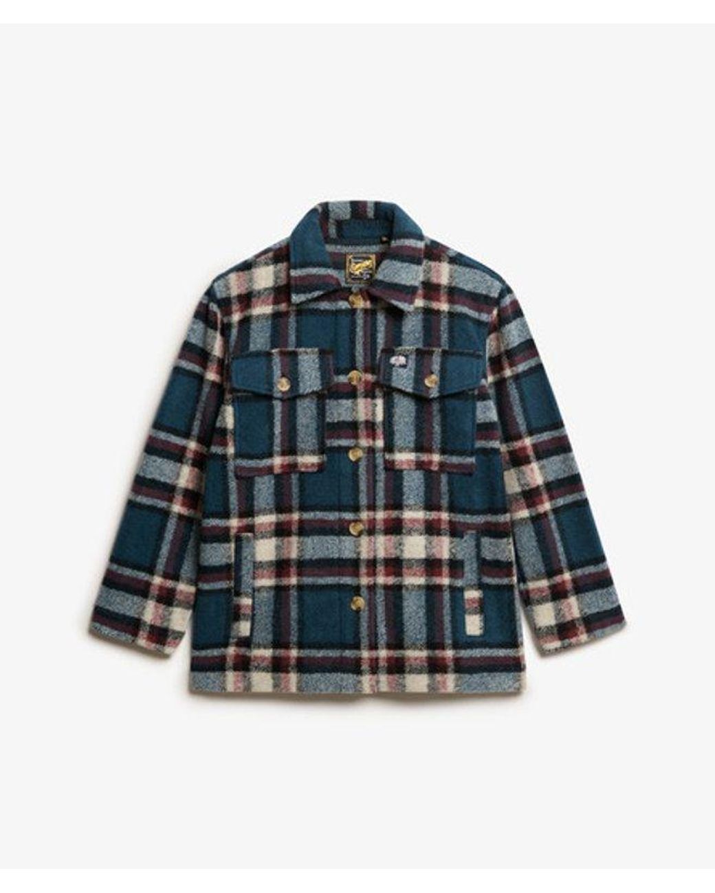 Superdry Blue Heavyweight Unlined Overshirt