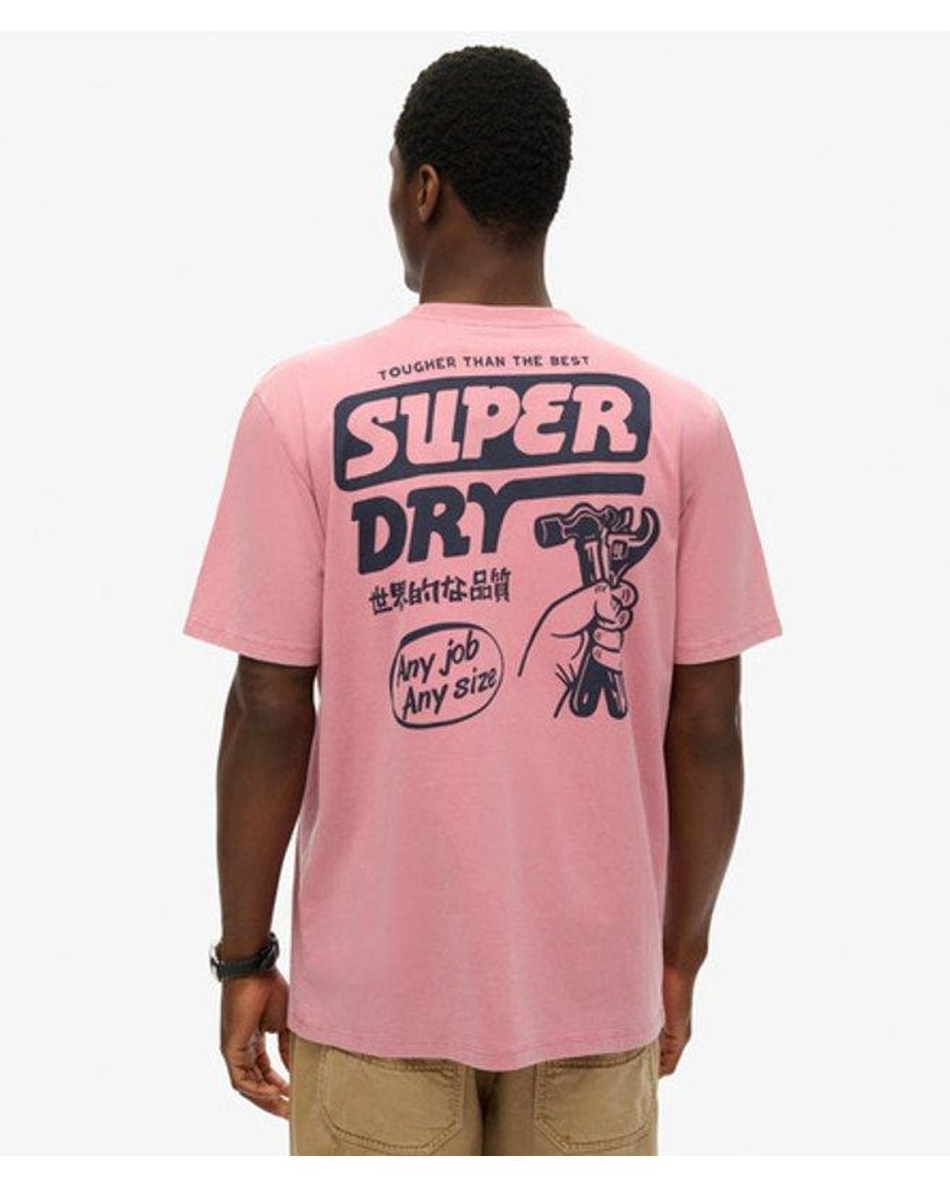 Superdry Pink & Co Trade Tools Loose T-shirt for men