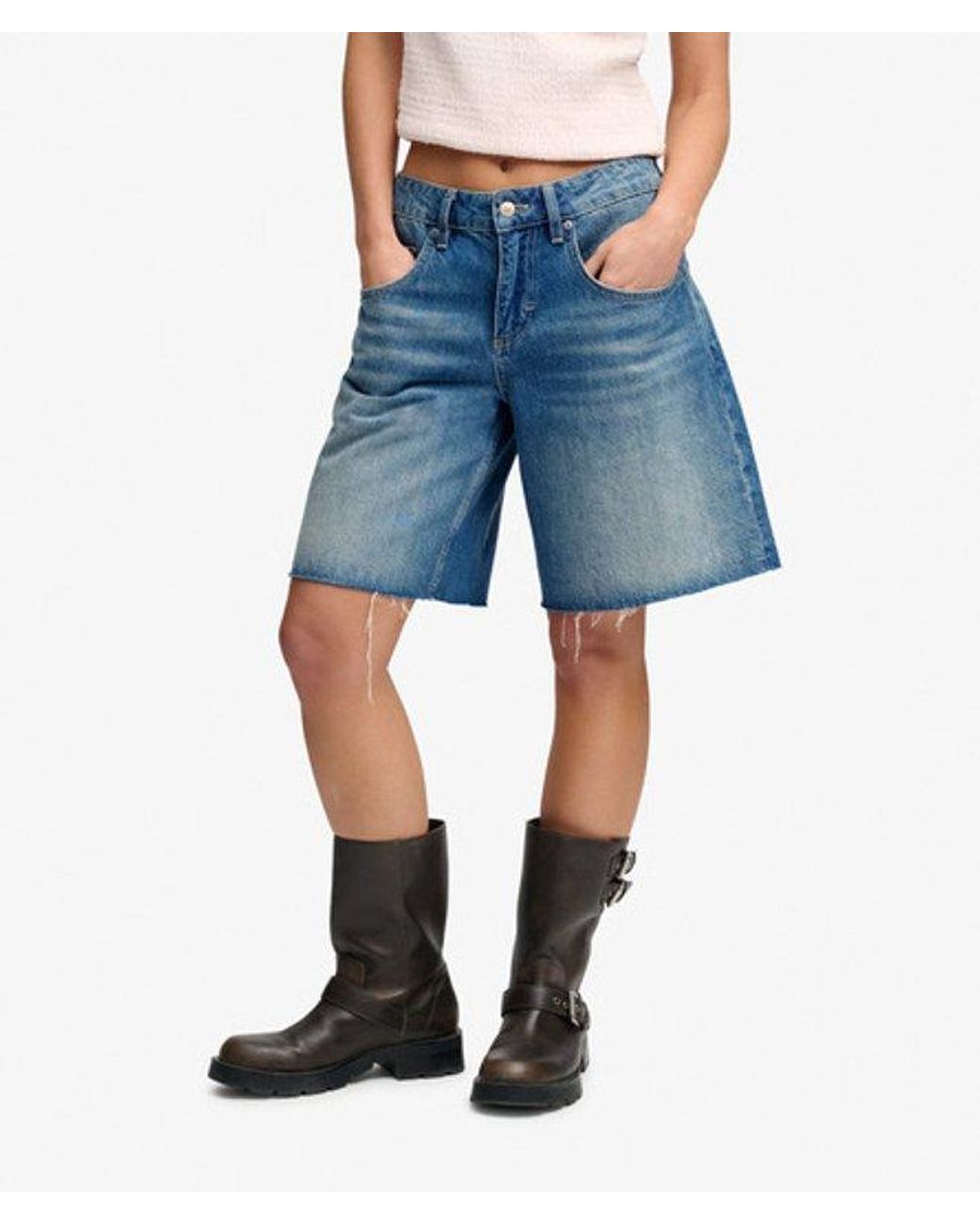 Superdry Blue & Co Mid Rise baggy Jorts