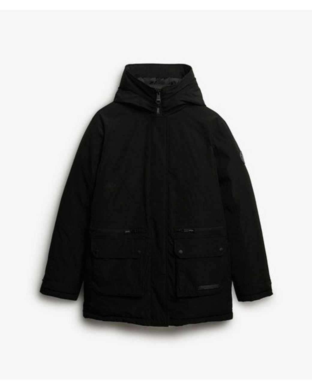 Superdry Black City Padded Parka Jacket
