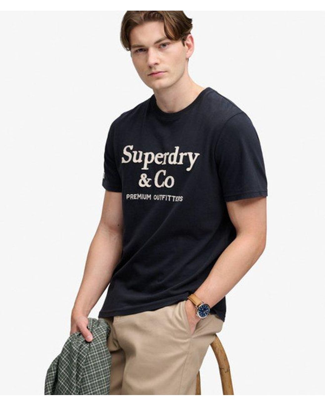 Superdry Black & Co Company Logo Relaxed T-shirt for men