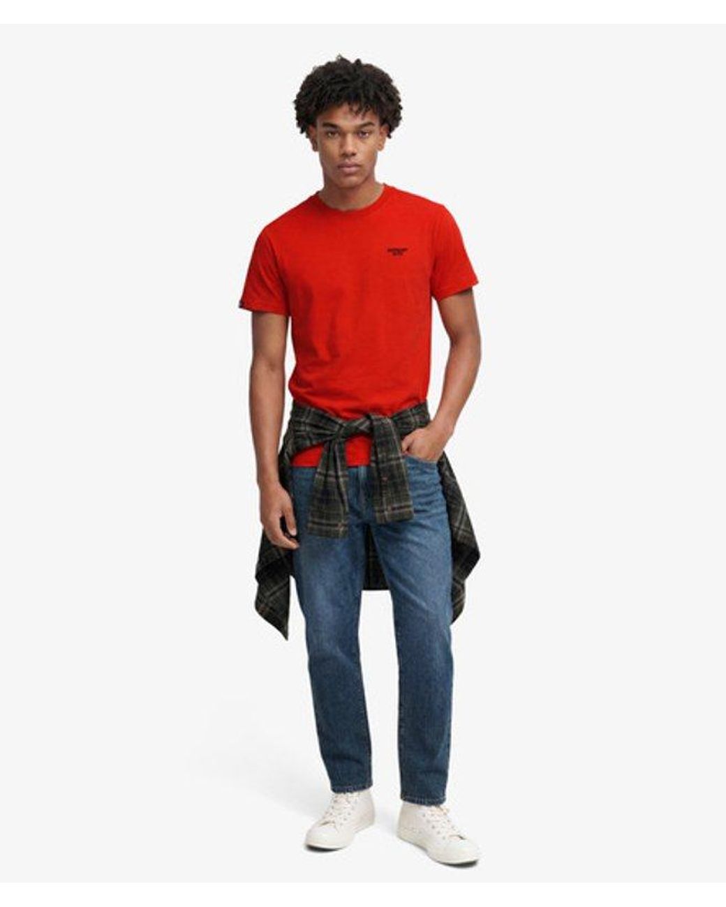 Superdry Red & Co Essential Stacked Logo Embroide for men