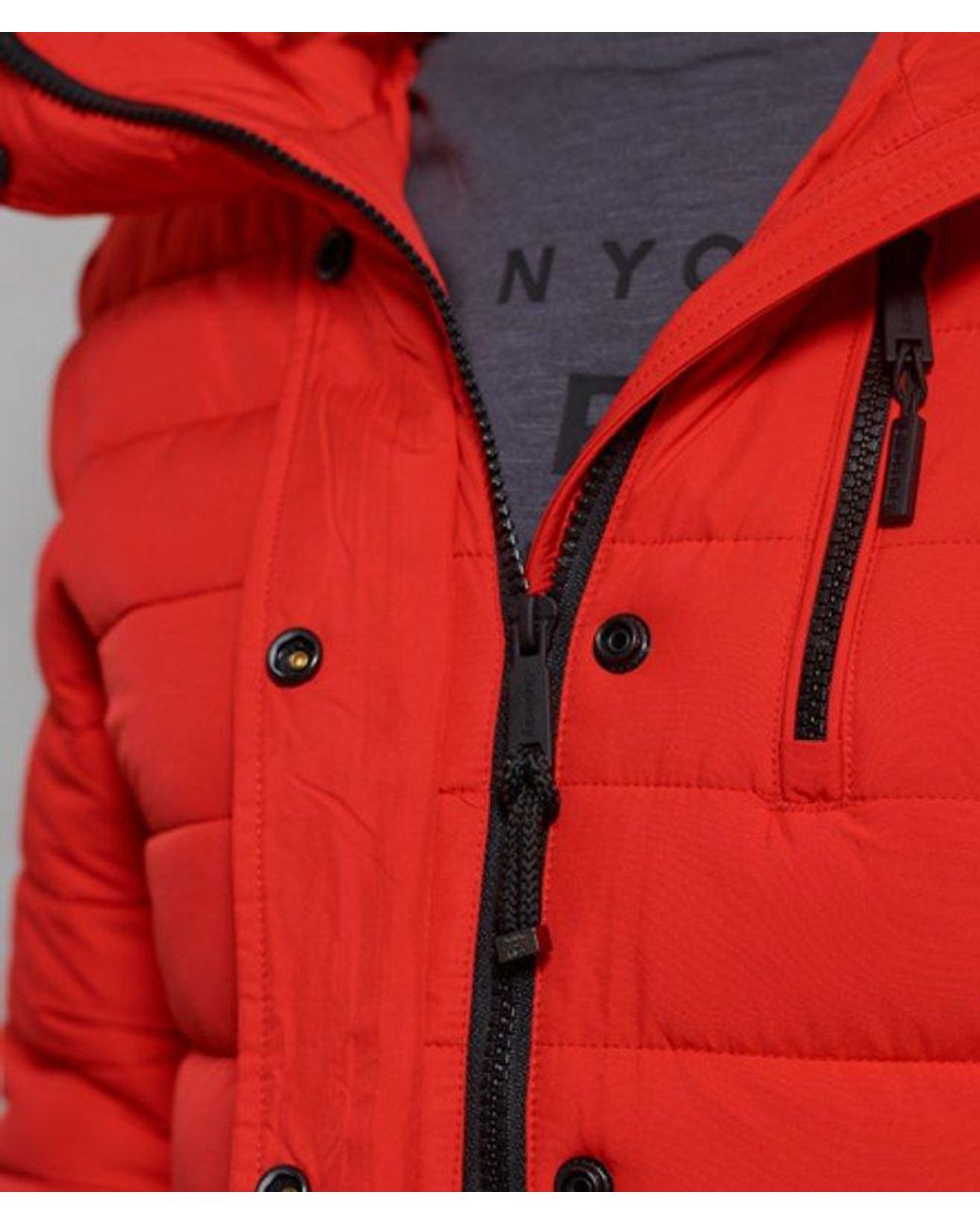 Superdry Red & Co Classic Faux Fur Fuji Jacket