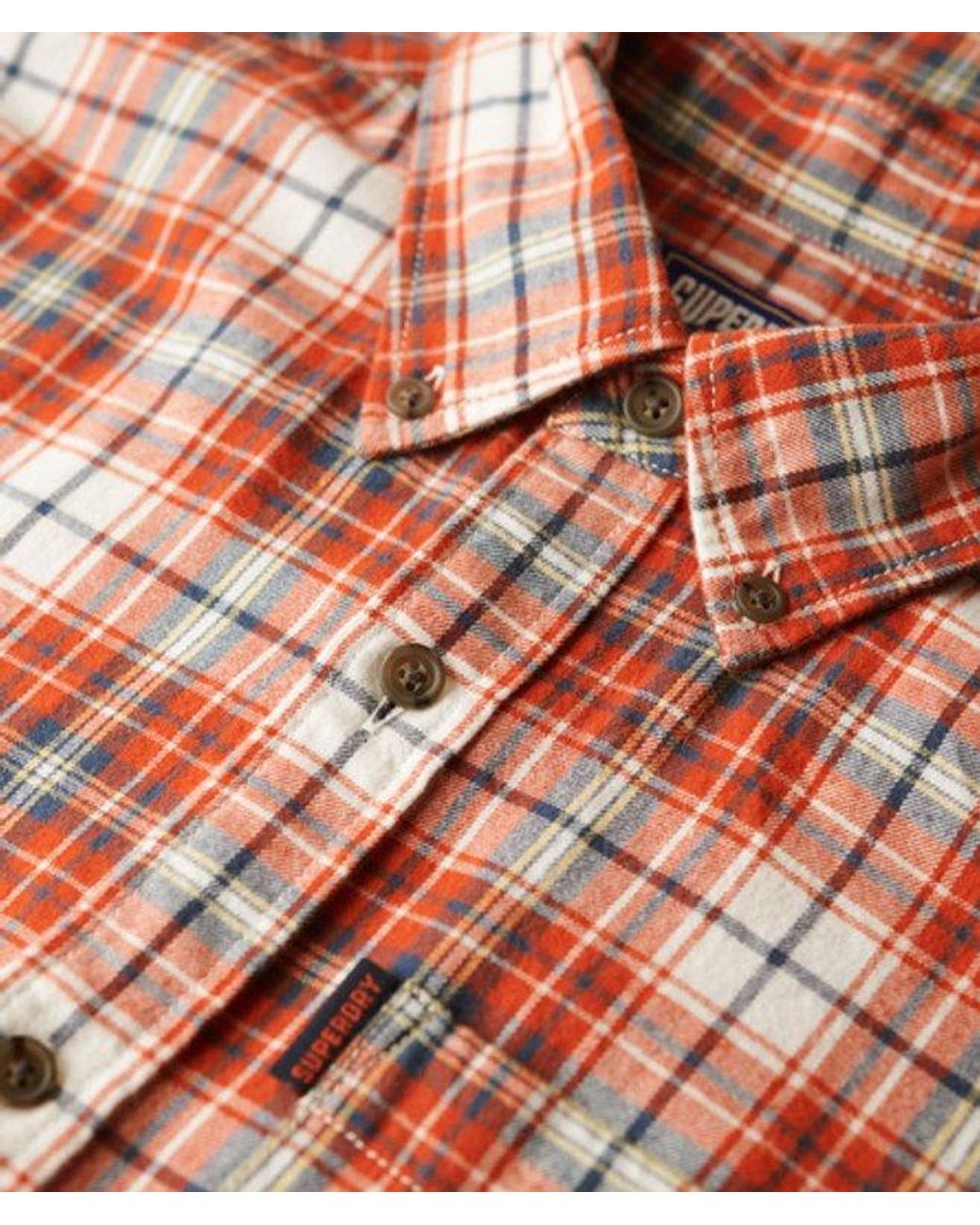 Superdry Red & Co Organic Cotton Vintage Check Shirt for men