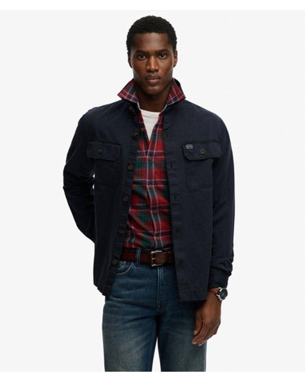 Superdry Blue & Co Two Pocket Overshirt for men