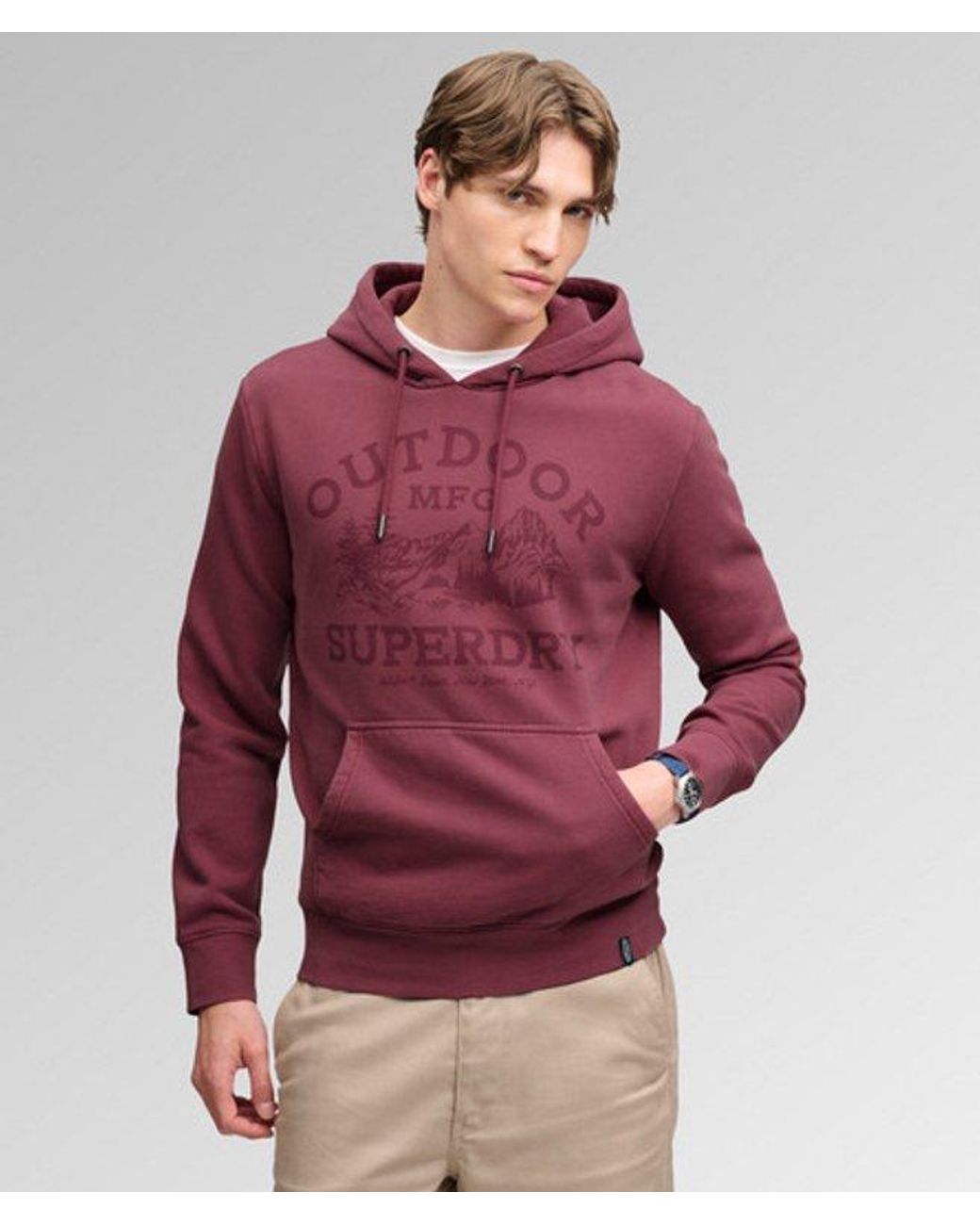 Superdry Red & Co Outdoor Icon Hoodie for men
