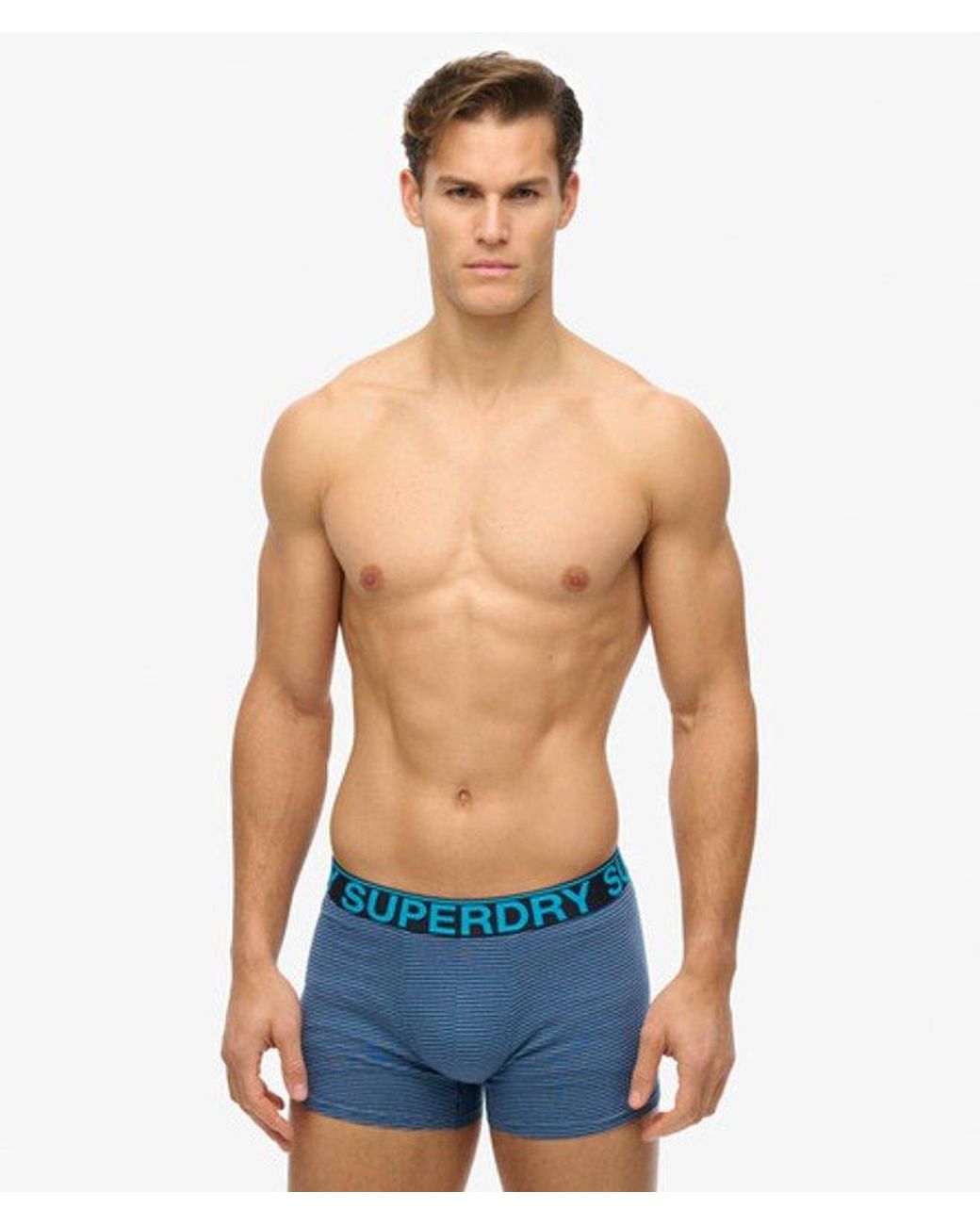 Superdry Boxershort Drieverpakking in het Blue voor heren