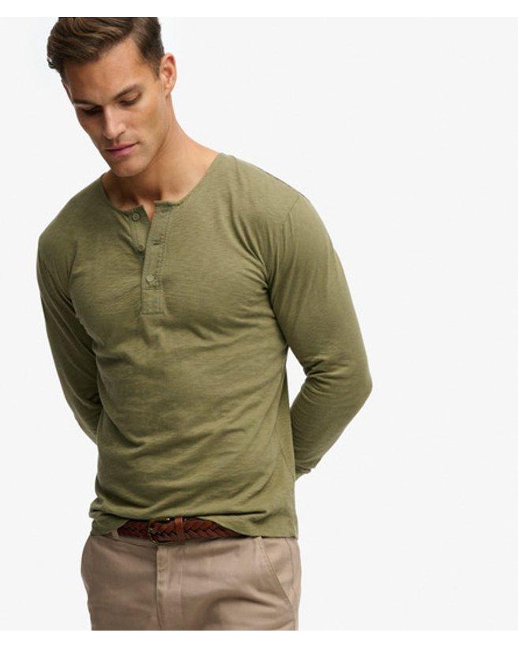 Superdry Green & Co The Merchant Store - Henley Lightweight Top for men