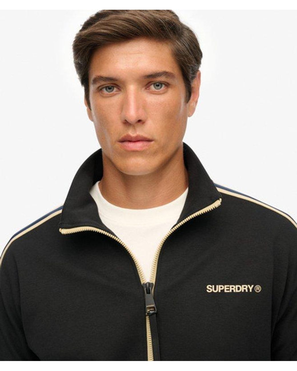 Superdry Black Tech Cult Loose Track Top for men