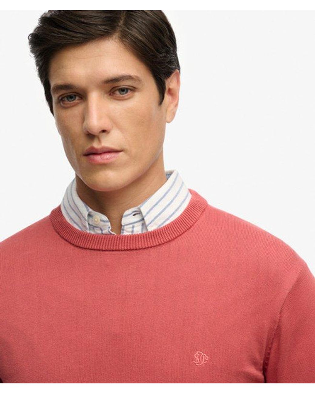 Superdry Red & Co Essentials Cotton Jumper for men
