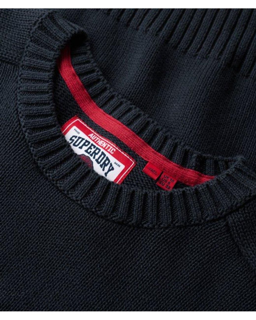 Superdry Blue & Co Slouchy Knitted Crew Jumper