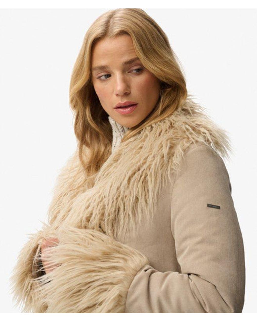 Superdry Blue Long Afghan Coat