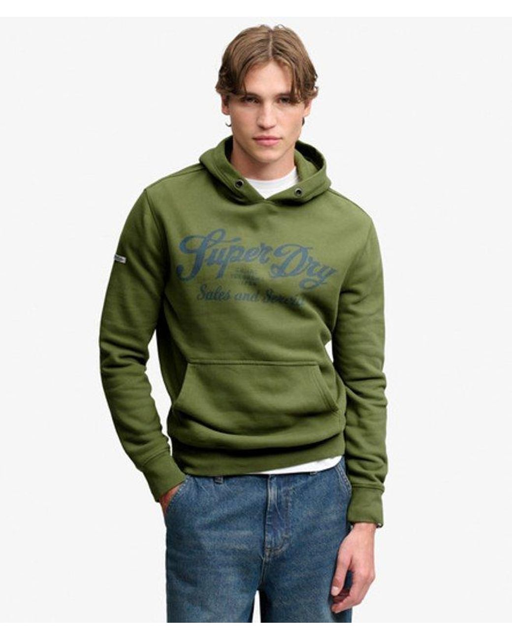 Superdry Green & Co Vintage Script Hoodie for men