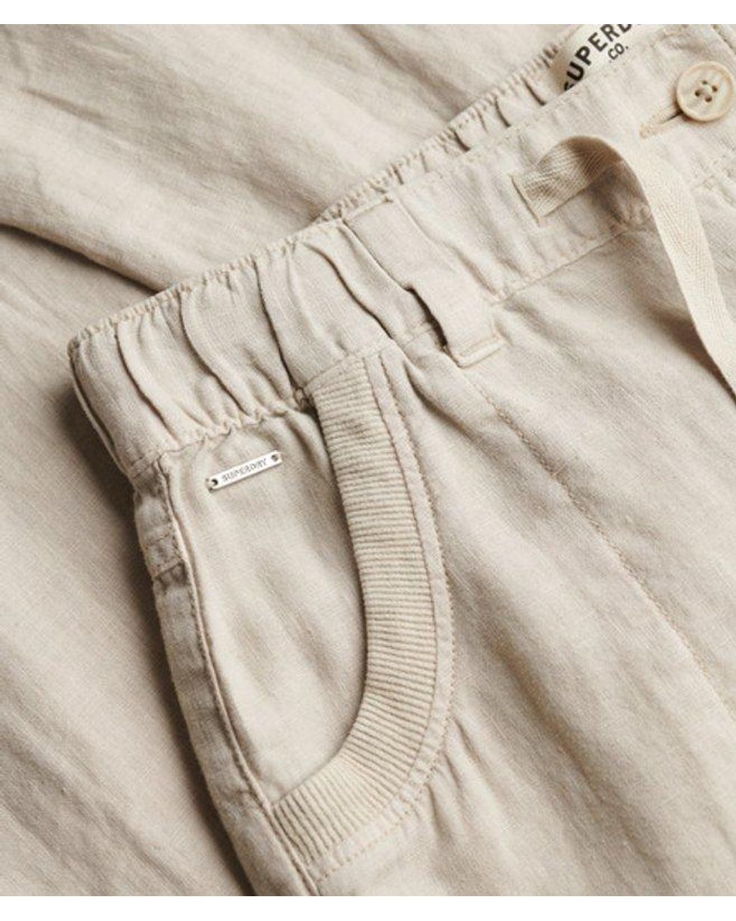 Superdry Natural & Co Linen Low Rise Pants