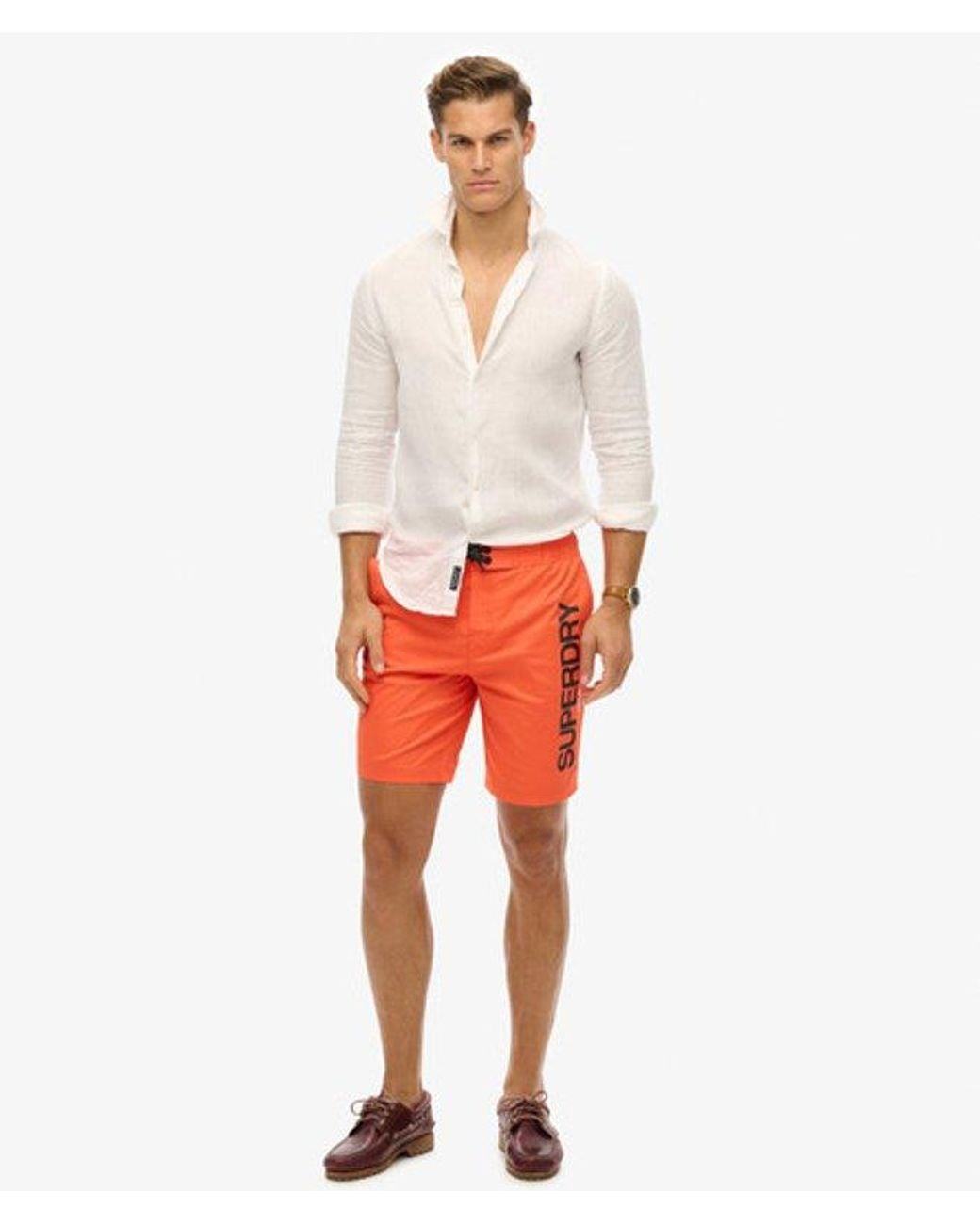 Superdry Red & Co Sportswear Recycled Board Shorts for men