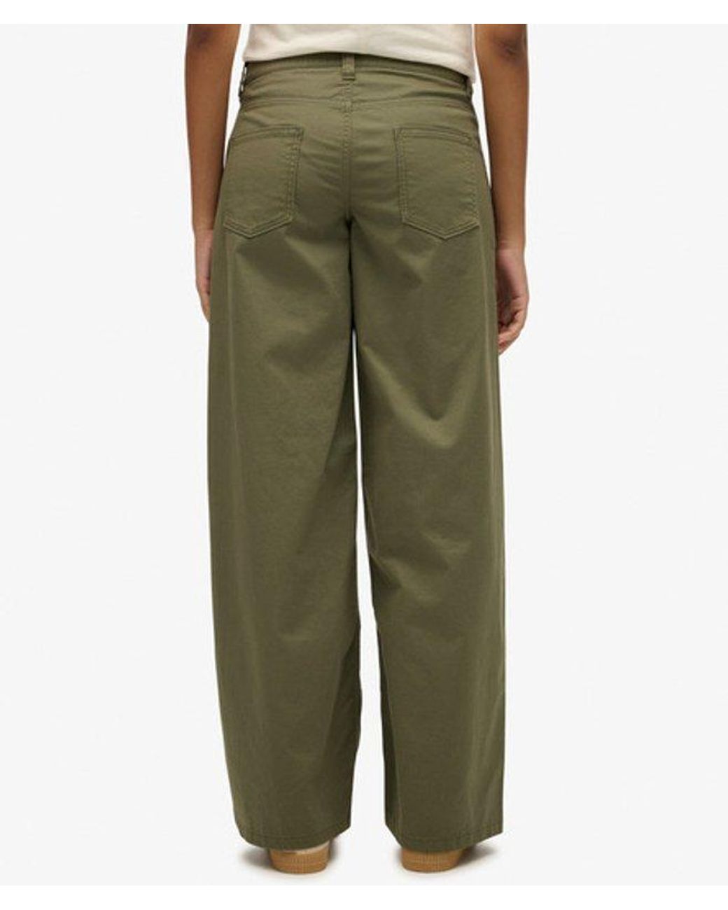 Superdry Green & Co Mid Rise baggy Chino
