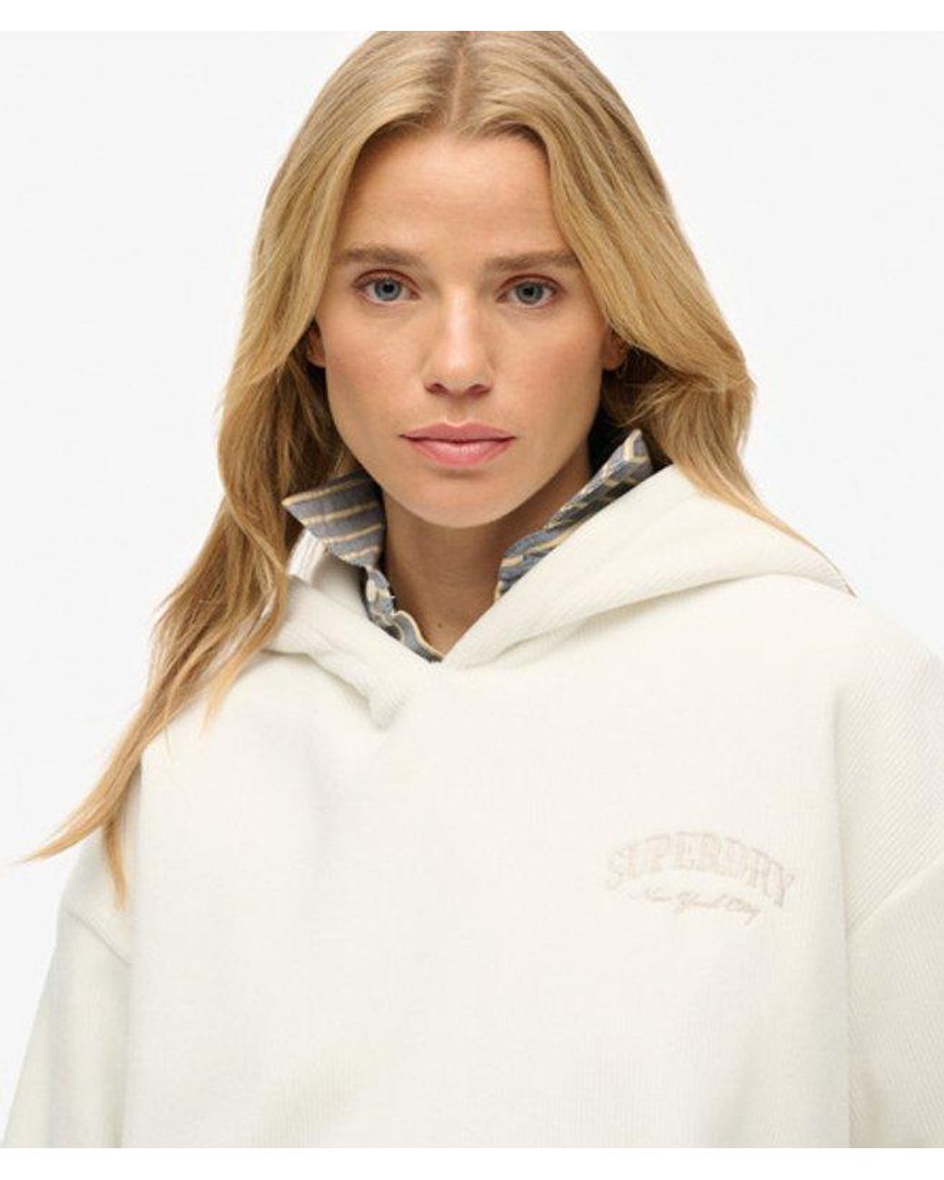 Superdry White & Co Country Club Velour Relaxed Hoodie