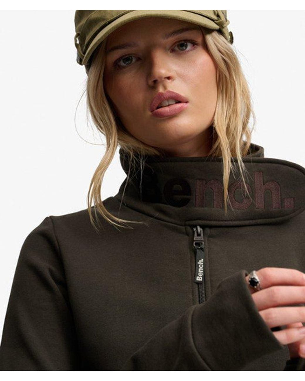 Superdry Black Bench X & Co Bench Funnel Neck Embroidered Track Top