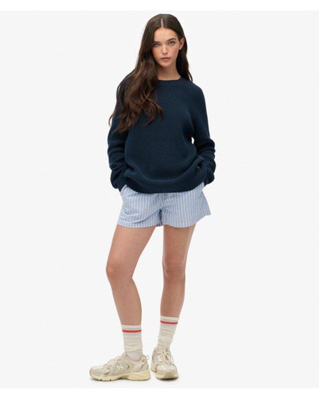 Superdry Blue & Co Relaxed Ribbed Knitted Jumper