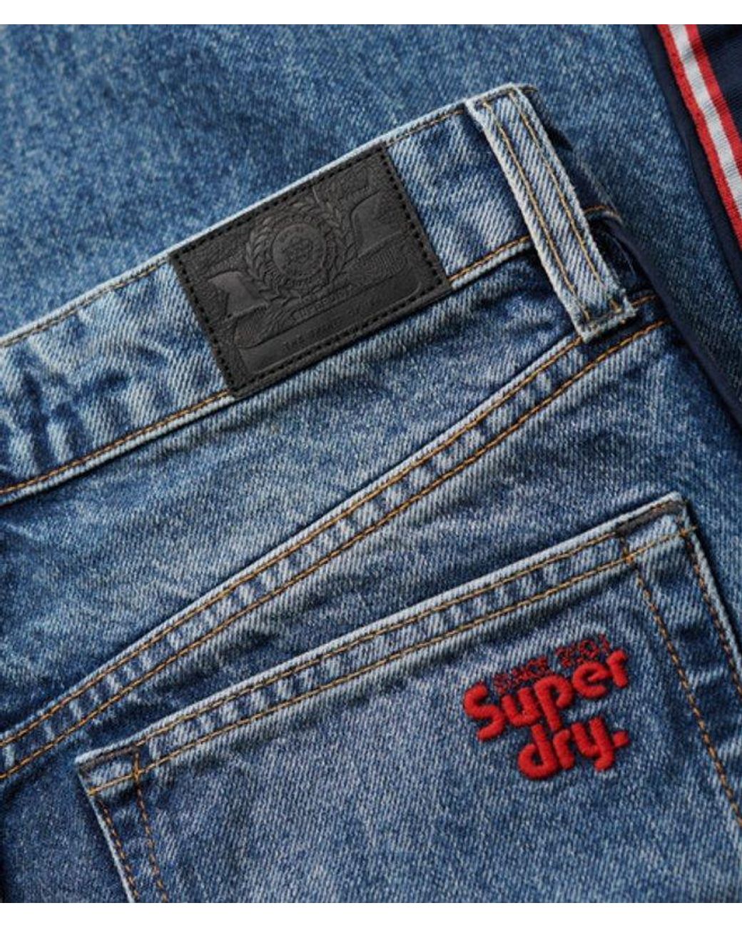 Superdry Blue & Co Mid Rise Wide Leg Jeans