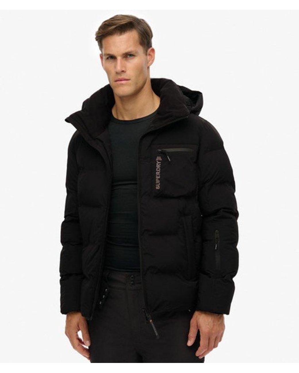 Superdry Black & Co Ski Sports Padded Jacket for men
