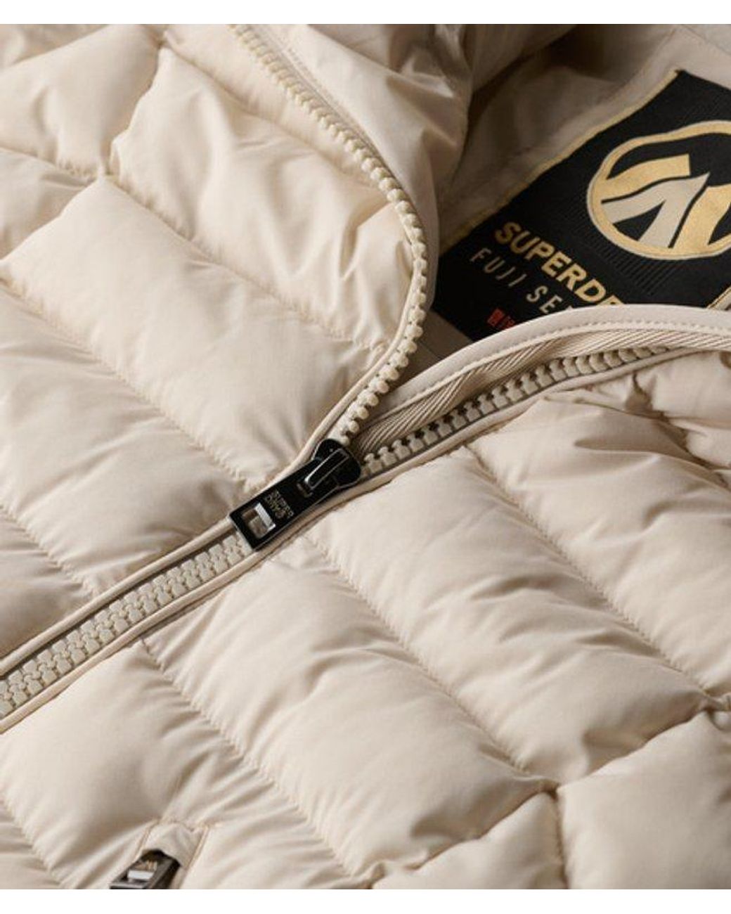 Superdry White & Co Slim Fit Fuji Faux Fur Hooded Long Jacket