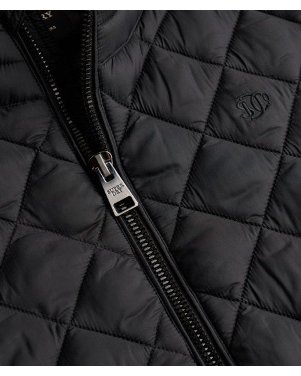Superdry Black & Co Diamond Quilt Fuji Jacket for men