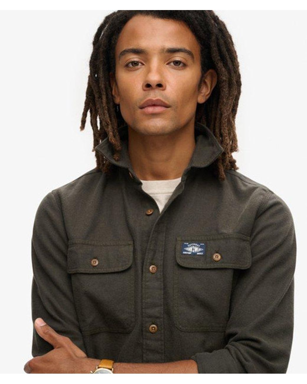Superdry Green Trailsman Relaxed Fit Overshirt for men