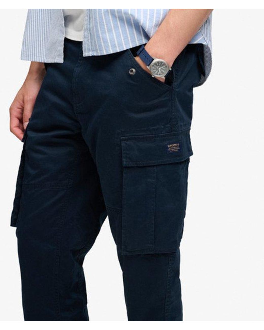 Superdry Blue & Co Slim Taper Cargo Pants for men