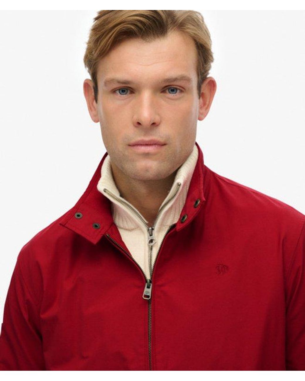Superdry Red Classic Harrington Jacket for men