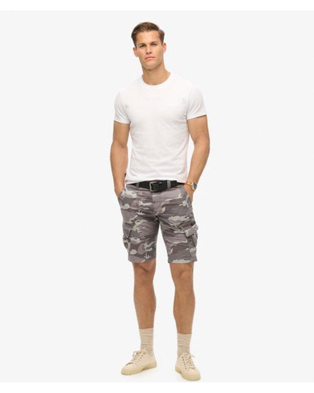 Superdry White & Co Classic Camo Print Core Cargo Shorts for men
