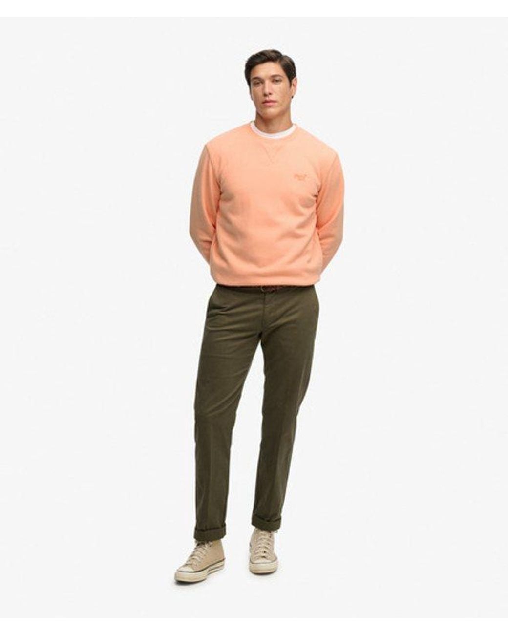 Superdry Green Essential Logo Crew Sweatshirt for men