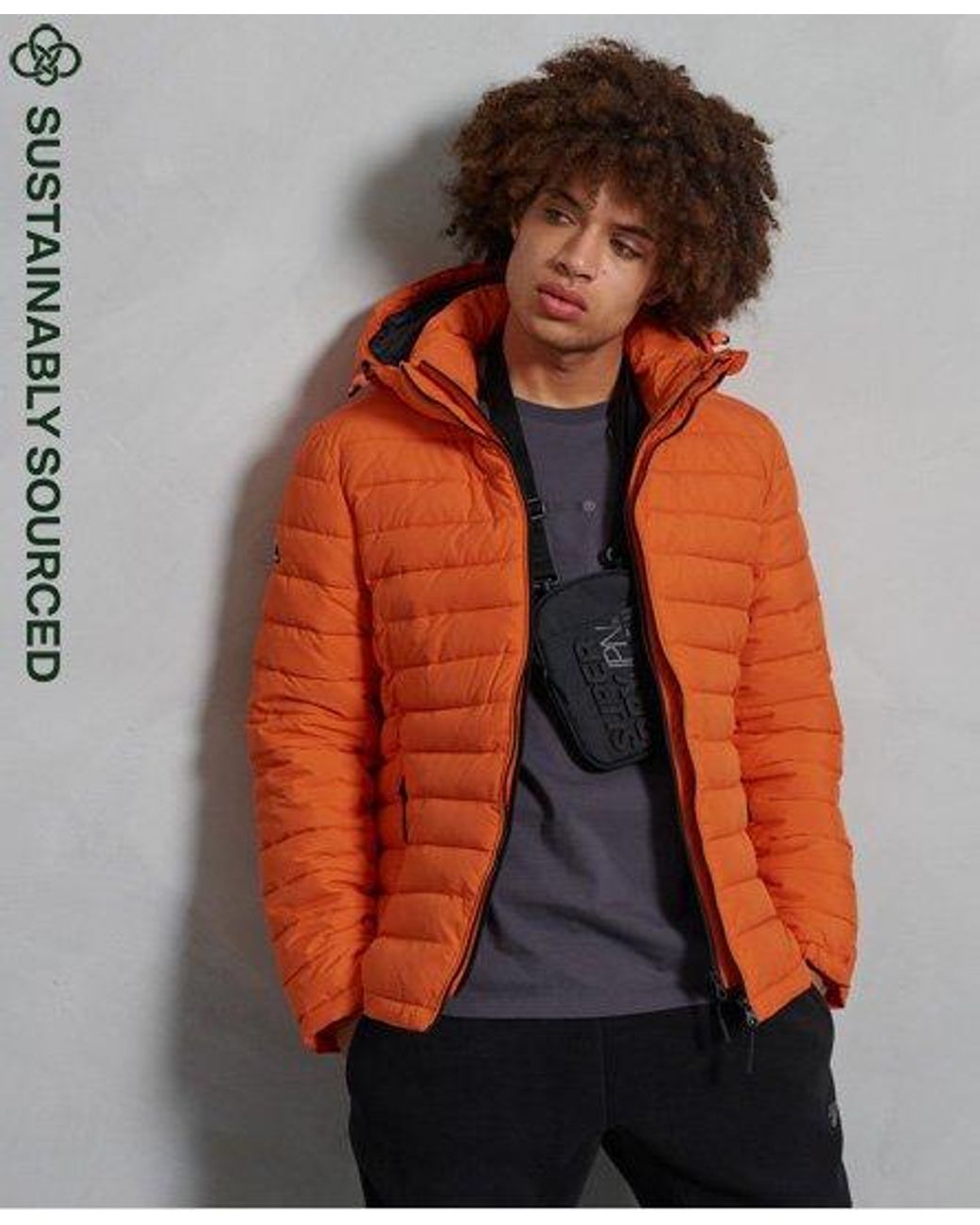 puffy orange jacket