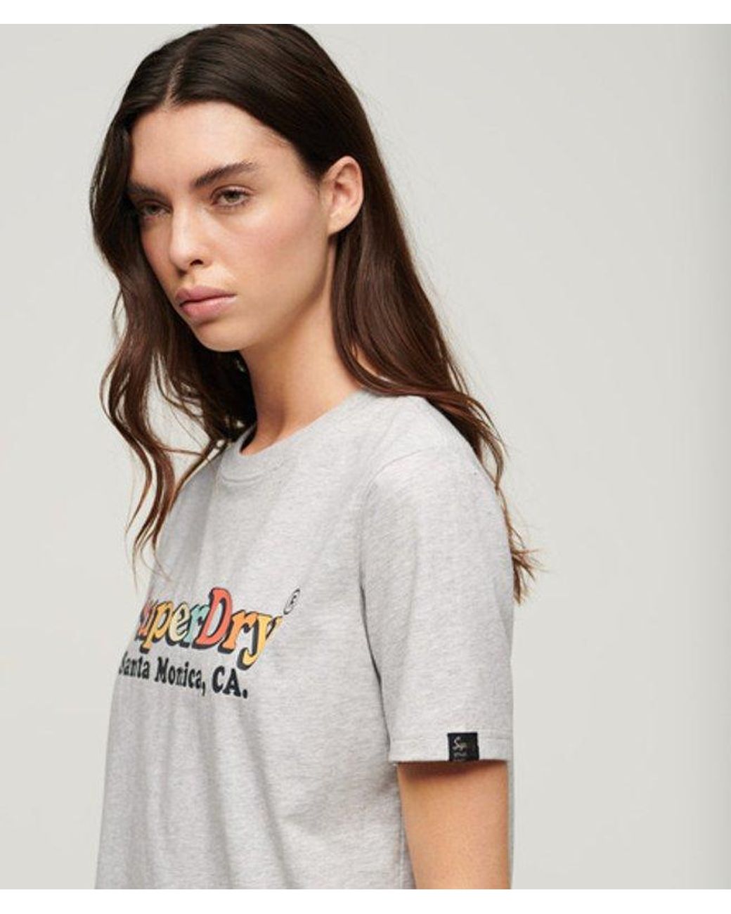 Superdry White & Co Rainbow Logo Relaxed Fit T-shirt
