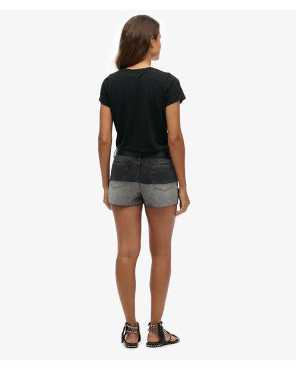 Superdry Black & Co High Rise Cut Off Shorts