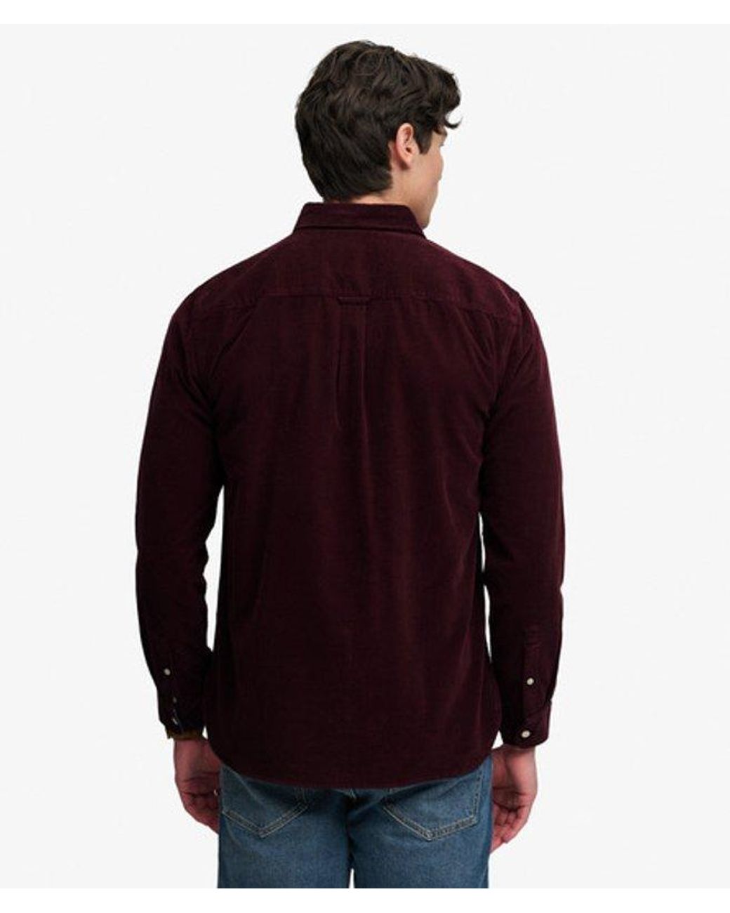 Superdry Purple & Co Classic Needle Cord Shirt for men