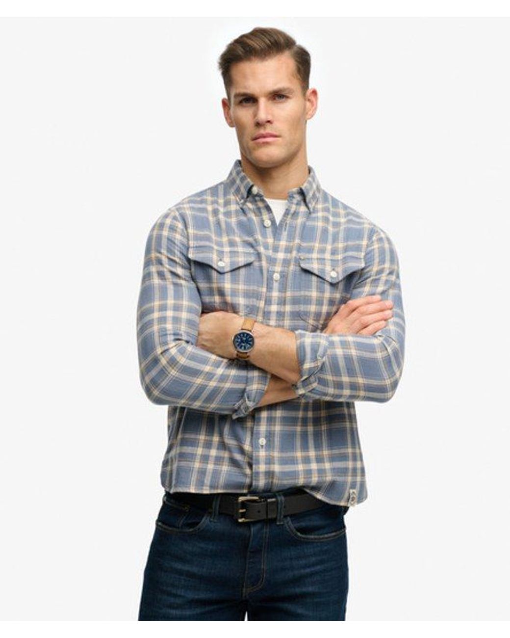 Superdry Blue & Co The Merchant Store - Lite Check Shirt for men