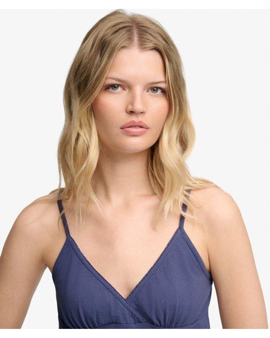 Superdry Blue & Co Athletic Essentials Trim V-neck Vest Top
