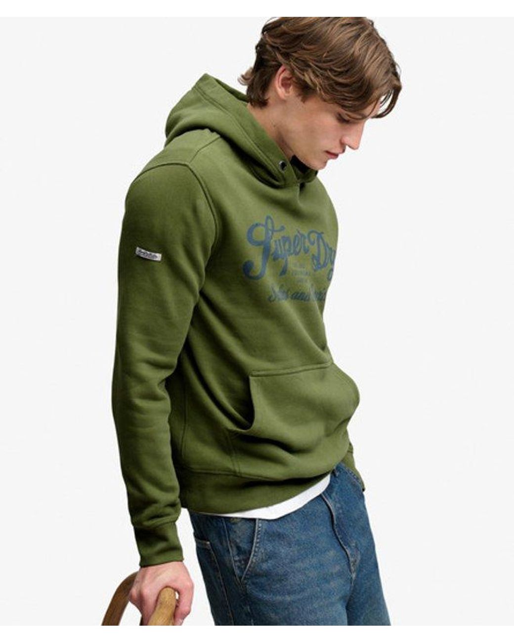 Superdry Green & Co Vintage Script Hoodie for men