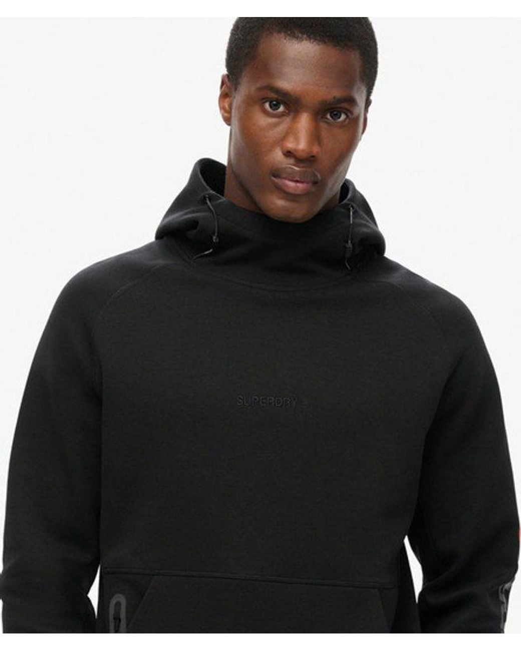 Superdry Tech Hoodie Met Logo En Losse Pasvorm in het Black voor heren