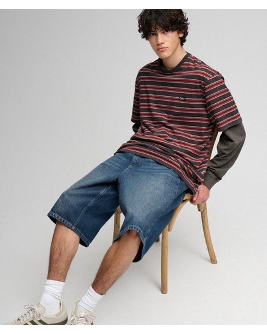 Superdry Red & Co Oversized Stripe T-shirt for men